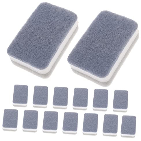 WHAMVOX Reusable Kitchen Scouring Pads and Dishwashing Sponge 15pcs Set Three-layer Absorbent Sponge for Household Cleaning and Kitchen Use