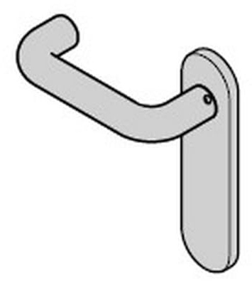 Hörmann Halbgarnitur D-110 (FS) Kurzschild blind, Kunststoff, schwarz