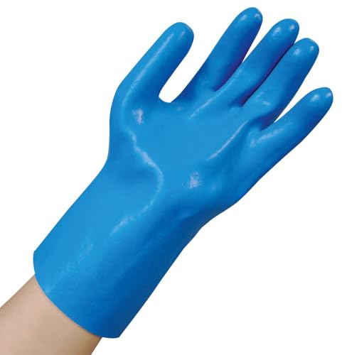 FRANZ MENSCH 2 Stück Hygostar Chemikalienschutzhandschuhe Professional | Latex, Packung, blau, 9/L, L: 30cm, Chemikalien Schutzhandschuhe, Professionalhandschuhe