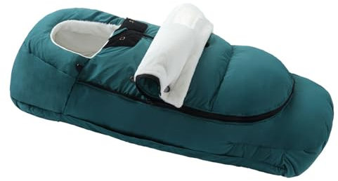Kinderwagen-Schlafsack, doppellagig, dick, warm, winddicht, universeller Baby-Schlafsack (Hellgrün, 46 x 88 cm)