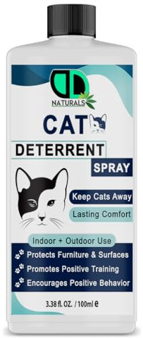 100% Natural Cat Deterrent – Natural & Non-Toxic Deterrent for Cats and Animals,Safe & Effective Solution for Keeping Cats Away, Eco-Friendly Formula for Indoor & Outdoor Use (100ml)