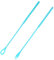 2pcs Extra Long Silicone Straw Brush, 8mm Reusable Straw Cleaner 2 Styles Flexible Crevice Cleaning Brush for Metal Glass Smoothie Straws (Blue)