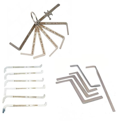 Kit d'outils de tension de crochetage de serrure 18 pièces – Serrure européenne, ensemble de pied-de-biche en acier inoxydable