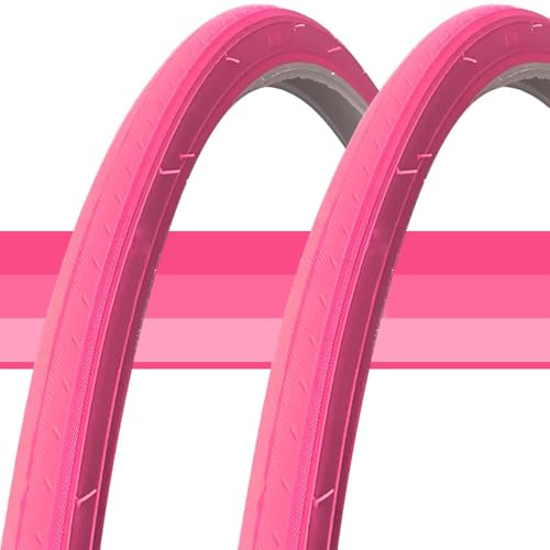GZKDKZB 700 23c Reifen 2er-Set Pinke Reifen 700 x 23c Pannensichere Rennradreifen 700x23c 23-622 Drahtreifen Für Vorder- und Hinterräder