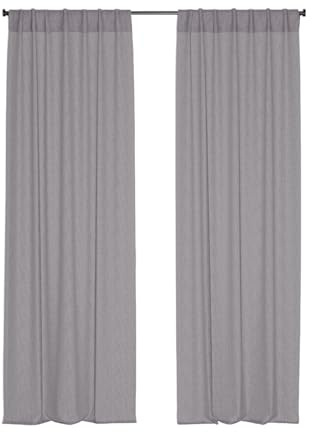 domus&trend - Tenda da arredo per Interni Ignifughe Filtranti, Tende a Pannello 140x300 cm, Per Casa Binario o Bastone, Tende a Pannello Moderne, 100% Made in Italy (Grigio_Attacco per bastone)