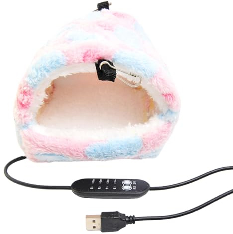 Genérico Chauffage pour oiseaux : hamac en peluche, cachettes d'accessoires pour cages, chauffe-lit pour oiseaux | pour Lovebird Conure Lapin Canari Guinée Chinchilla perruche cacatoès