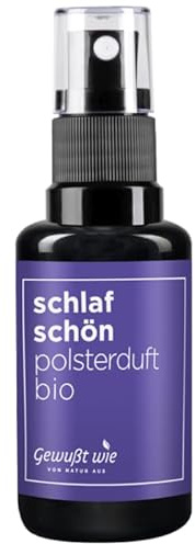 Gewußt Wie Schlaf Schön Bio Polsterduft | Sanfter Duft Nach Lavendel Und Vanille | Für Kissen, Bett & Schlafbereich | Mit 100% Ätherischen Ölen | In Bio-Qualität | 50 ml