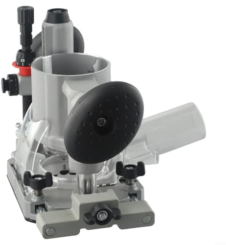 Base de fresadora de inmersión de 65 mm para carpintería, herramienta ajustable, base de máquina de fresado y corte con bujes de aluminio y varillas guía de acero