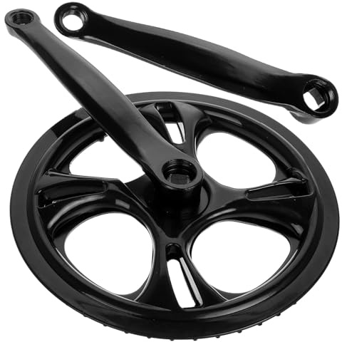 TOYANDONA Guarnitura Singola velocità per Bicicletta Mountain Bike, Pedivelle 170mm in Ferro, Ruota Dentata 48 Denti Antiscivolo per Ciclismo Urbano e attività all’Aperto