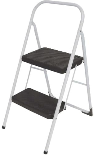 COSCO Two Step Big Step Folding Step Stool, Gray