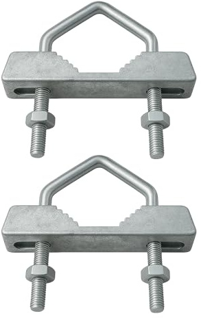 2 x double serrage SAT mât Collier de serrage collier de serrage galvanisé à dents