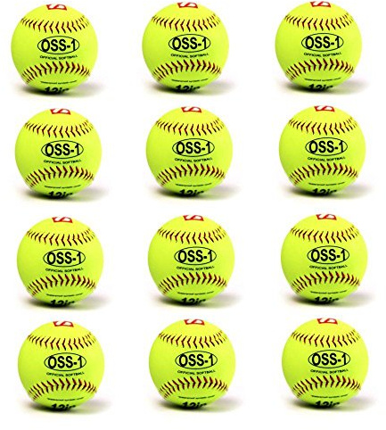 BARNETT OSS-1 - Pallone da softball da allenamento, 30,5 cm, 1 dozzina, colore: Giallo