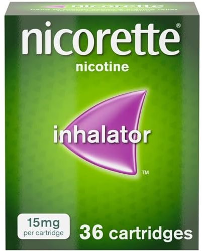 Nicorette 15mg Inhalator (36 Cartridges), Discreet & Convenient Nicotine Inhaler for Quitting Smoking with replaceable cartridges, Quit Smoking Aid or Vaping Cessation Aid