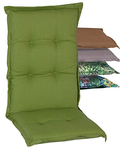 Beo Luxus-Saumauflage/Sitzkissen für Hochlehner: 46x114 cm ca. 7 cm dick (grün)
