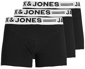JACK & JONES Men's Sense Trunks 3-Pack Boxer Shorts (Pack of 3)