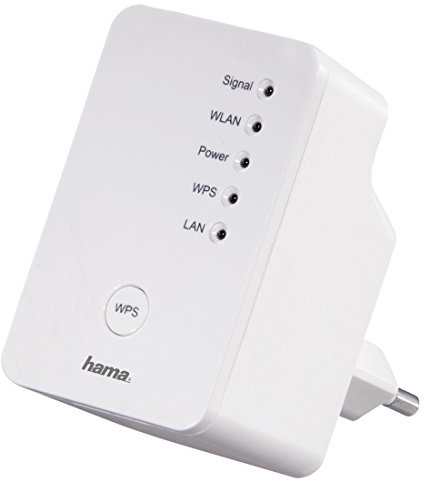 Hama N300 WLAN-Repeater (2,4 GHz, 300 Mbit/s, WPS)