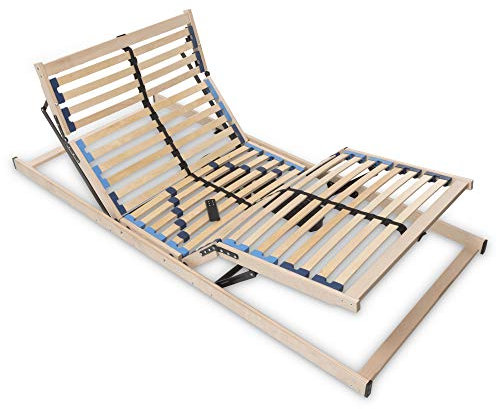 BettenABC - Max1 Elektro-Lattenrost - 80x200cm - Lieferung per Spedition - individuelle Kopf- & Fußteilverstellung sowie Härtegradverstellung - hergestellt aus Schicht- & Buchenholz in Deutschland