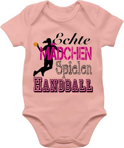 Shirtracer - Baby Body Kurzarm - Sport & Bewegung - Echte Mädchen Spielen Handball