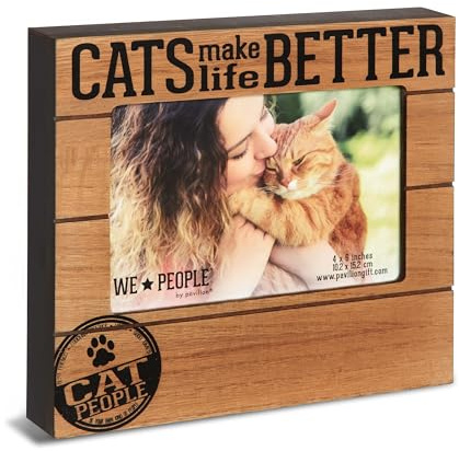 Pavilion Gift Company 67266 We People-Cats Make Life Better 4x6 Picture Frame