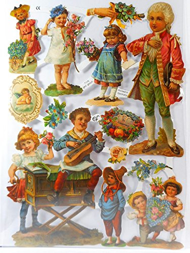 Glanzbilder Kinder Liebe EF 7175 Oblaten Posiebilder Scrapbook Deko GWI 331