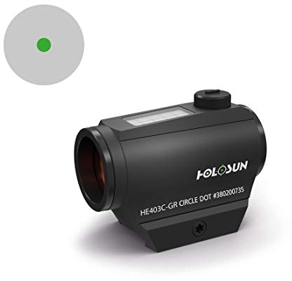 Holosun ELITE HE403C-GR Microdot Grünpunkt Visier mit 2MOA Punkt Absehen, schwarz, Picatinny Schiene, für die Jagd, Sportschießen und Softair, tactical micro green dot sight - 70134575