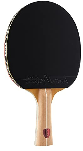 JOOLA Omega Control - Tournament Performance Ping Pong Paddle - Table Tennis Racket for Advanced Training with Flared Handle - Includes Vizon Table Tennis Rubber - Designed for Control