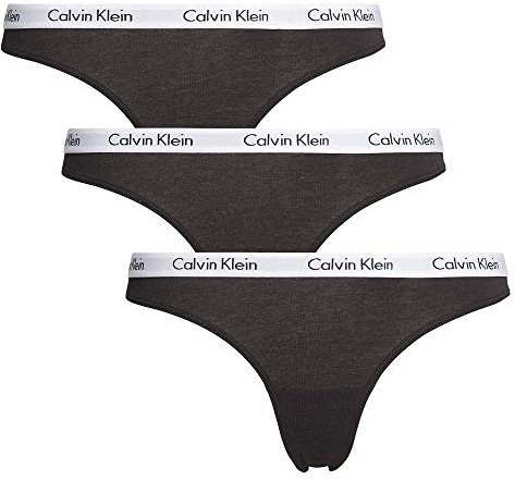 Calvin Klein Dam Stringtrosor – karusell THONG 3PK, Svart (svart 001), M