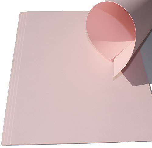 Bastelkarton rosa 50 Blatt 250 g/m² A4 rosé Bastel-Farbpapier Top Lamination Tonkarton durchgefärbt Fotokarton Scrapbooking (rosa)