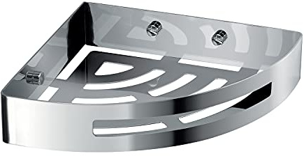 Gedy G-Hanoi Eckduschkorb aus Edelstahl 304 mit Chrom-Finish, Maße 4,5 x 21 x 21 cm und 0,55 kg, Design R&E, 2 Jahre Garantie