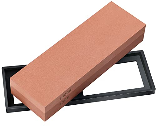 Piedra afiladora de afilar para cuchillos profesional afilador de cuchillos grano de doble cara 400/1000 con base antideslizante de goma