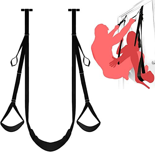 Door Sex Swing Erotic Toys for Couples Sex Position Love Sling for Door with Thick Sponge Cushion Adjustable Straps Bondage Restraint BDSMs for Women's Pleasure Adult Sex Games Holds up to 300lbs