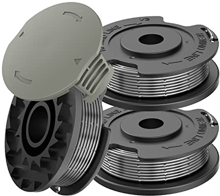 MUFUSHAN 3Pcs Bobine F016800569 con Copri Bobina di Ricambio F016F05320 Compatibile con Bosch EasyGrassCut 23, EasyGrassCut 26, EasyGrassCut 18, 18-230, 18-260, 18-26
