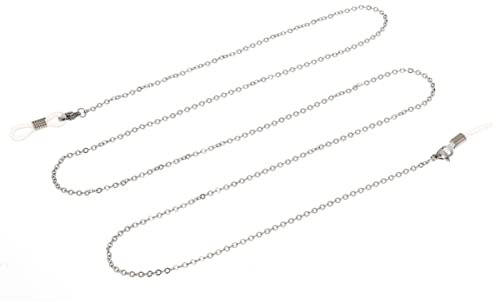 GALPADA Damen Brillenkette Für Sonnenbrillen Aus Rostfreiem Edelstahl Mit Verstellbaren Gummisilikonenden Silber