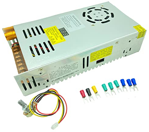 Lianshi Transformator AC-DC 0-24V einstellbar 20A 480W Spannung Digitalanzeige DC geregeltes Schaltnetzteil Geeignet für DC-Drehzahlsteuerungsmotoren, LED-Geräte, 3D-Druckersysteme