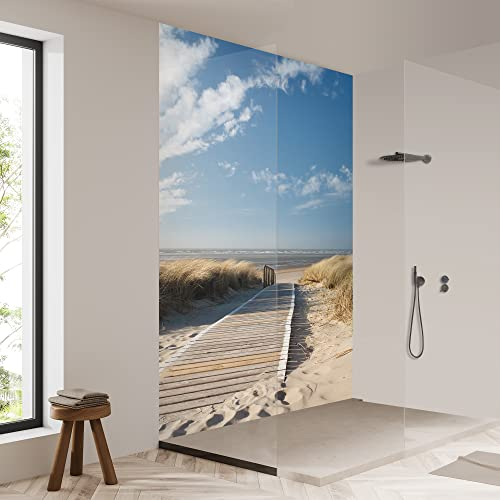 yourplate Duschrückwände mit individueller Größe (1 Rückwand – Premium Nano Matt – bsmar02) – Duschrückwand Alu mit Feuchtigkeitsschutz – Rückwand Dusche zur einfachen Montage