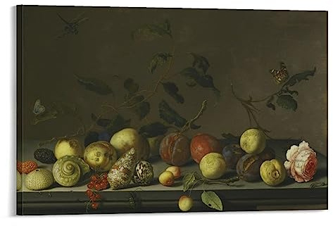 MHART Balthasar Van Der Ast Art Print Poster Artworks Picture Print Poster Wall Art Painting Canvas Gift Decor Home Posters Decorative 16x24inch(40x60cm)