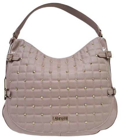 Before by Luigi Benetton Borsa Donna LANCETTI Sacca Mezzaluna Grande a Spalla con Accessorio Removibile ART: LL22W-106-2 LINEA ELEONORA Dimensioni 37 X 31 X 15 cm (NUDE/ROSA)