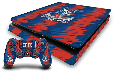 Head Case Designs Officially Licensed Crystal Palace FC Home Kit Logo Art Vinyl Sticker Gaming Skin Decal Cover Compatible With Sony PlayStation 4 PS4 Slim Console and DualShock 4 Controller