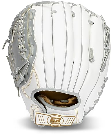 Franklin Sports Fastpitch softballhandske Field Master Fastpitch + softball-handske dam + flickor h ger handske vuxen + ungdom softbollhandskar vit + gr , v nsterkastad, 30,48 cm trapezesn t