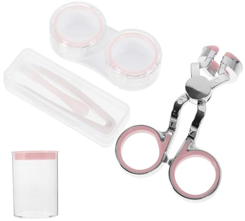 Removedor de Lentes de Contacto Rosa 1 Juego Abs Plástico | Operación Simple, para Extraer o Insertar, Herramienta Segura para Lentillas, Formato Compacto