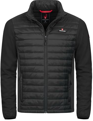 Höhenhorn Kaprun Herrjacka, hybridjacka, quiltad jacka, softshell sportjacka, svart, 3XL