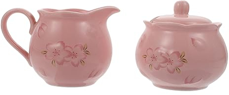 Ciieeo Jarra De Leche y Azucarero De Cerámica Con Relieve Tapa Recipiente Para Guardar Dulces Para Café o Té