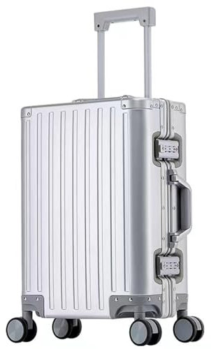 Koffer Koffer mit großem Fassungsvermögen, Koffer aus Aluminiumlegierung, versiegelter Leichter Koffer for große Entfernungen, glatter Trolley-Koffer Koffer für Unterwegs (Color : A, Size : 24in)