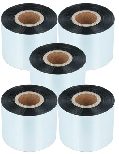 vhbw 5x Ruban transfert thermique compatible avec TSC MH240T | MH340T, MH340P, MH340 imprimante d'étiquette résistante 50mmx300m résine/cire