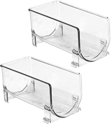 OFFSCH 2er Satz Stapelbare Weinregale Transparente Weinständer Küchentheke Stapelbare Weinregale Transparente Weinständer Weinhalter