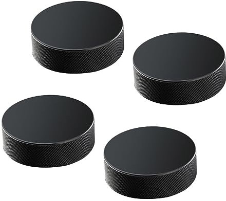 INOOMP 4stücke Gummi-Eishockey-Pucks Standard-hockeybälle Sportzubehör Für Übungstrainingsspiele Schwarz