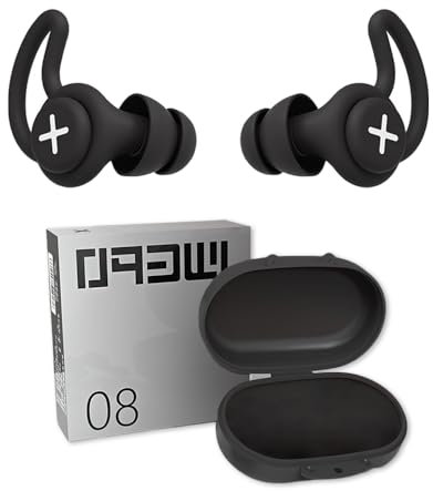 XFSRG 1 Pièces Bouchons D'oreille Ergonomiques Contour Auriculaire Protection Auditive Réduction Bruit Sommeil Étui Rangement Compact