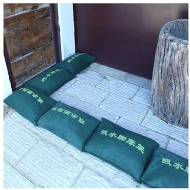 Hochwassersäcke, 10 Stück Sandloser Sandsack, Selbstabsorbierender Hochwasserschutz-Sandsack, Wasserdichter Canvas-Sandsack Für Den Hauseingang, Garagenbalkon(25x100cm)