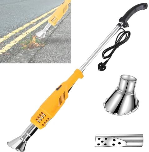 Bruciatore elettrico for erbacce da 2000 W,strumento professionale for bruciare le erbacce da giardino con 2 ugelli,temperatura massima di 650 °C, strumento for la rimozione delle erbacce e soffiatore