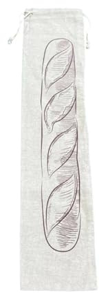 ZFIHAV Sac à Pain en Lin à Cordon de Serrage, Pratique, for Un Rangement Facile, Tissu Respirant adapté au Pain, 4 pièces(Linen 15x66cm)